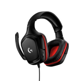 Audífonos Gamer Logitech G332 / Multiplataforma / Negro con rojo