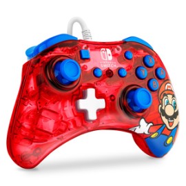Control Alámbrico PDP Rock Candy Super Mario / Nintendo Switch / Rojo