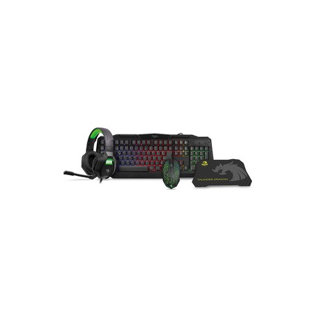 Kit Gamer para PC 4 en 1 Select Power Thunder Dragon / Negro