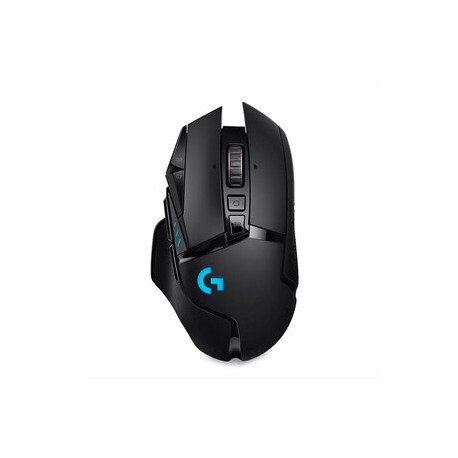 Mouse Gamer Inalámbrico Recargable Logitech G502 Lightspeed / Negro con azul / USB