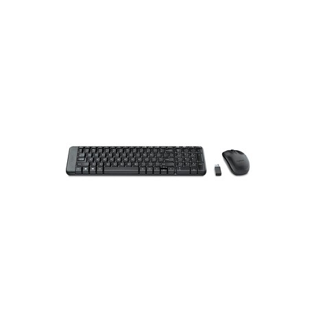 Teclado con Mouse Inalámbrico Logitech MK220 Negro