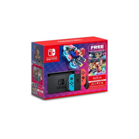 Bundle Consola Nintendo Switch Neón Mario Kart 8 Delux