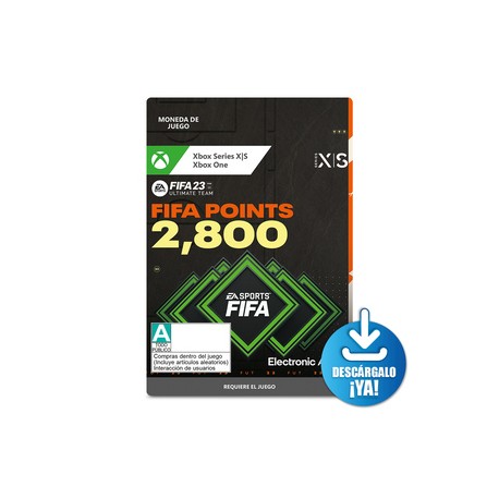 FIFA 23 EA Sports Ultimate Team Points 2800 Monedas de Juego Digital Xbox Series X·S Xbox One Descargable