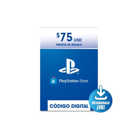 PlayStation Store / Tarjeta de regalo digital 75 dólares USD / Descargable