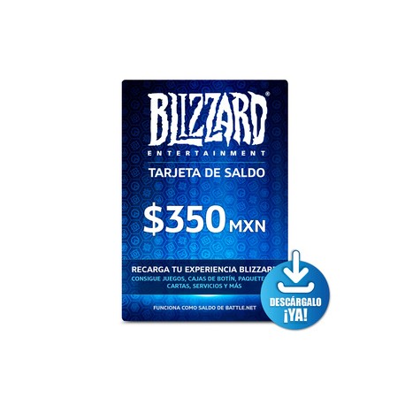 Tarjeta Blizzard / 350 pesos de saldo Battlenet / Descargable