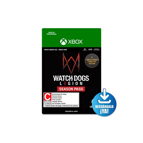 Watch Dogs Legion Season Pass / Pase de temporada digital / Xbox Series X·S / Xbox One / Descargable