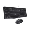 Logitech MK120 Wired Keyboard and Mouse Combo for Windows, Optical Wired Mouse, Full-Size Keyboard, USB Plug-and-Play, Compatibl